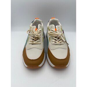 Unisex Fashion Sneakers Size 7M/9W White, Blue, & Brown Colored Sneakers